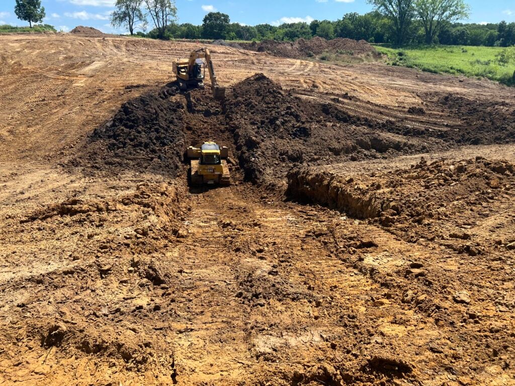 Site Preparing for Pond